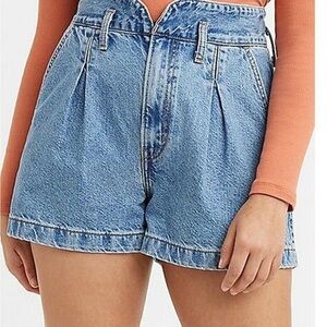 Levi’s High-Waisted Blue Denim Shorts
